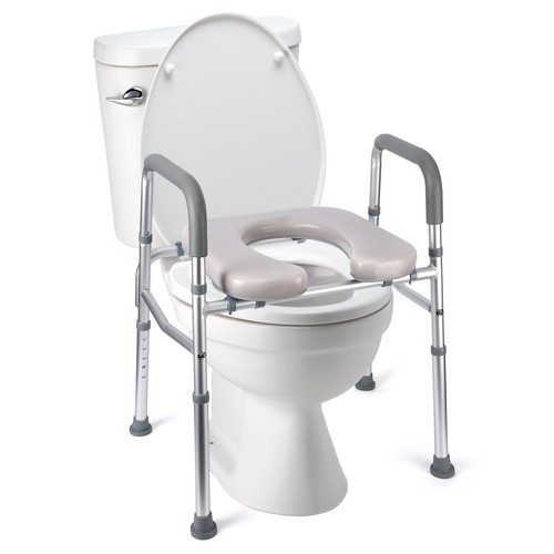 Raised toilet seat - seat, handles