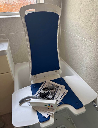 Portable white blue - portable, plastic