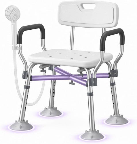 Shower chair with - with, back