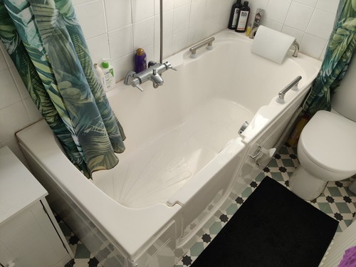 Mobility bath with - with, and